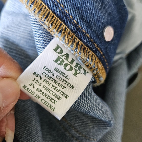 Dairy Boy Medium Blue The Farm Milkman Denim Overalls in Blue Hen NWT - Picture 15 of 16